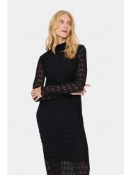 SAINT TROPEZ Sukienka "Hattie" w kolorze czarnym rozmiar: XXL. Czarne sukienki Saint Tropez, na co dzień, xxl, bez wzorów, z koronki, bez kołnierzyka, bez ramiączek, maxi, proste. Za 105.38 zł.