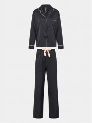 Bluebella Piżama Claudia 32719 Czarny Regular Fit. Czarne piżamy BlueBella, bez wzorów, z syntetyku, bez kołnierzyka, bez ramiączek. Za 299.99 zł.