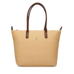 Torebka Tommy Hilfiger. Brązowe shopper bag Tommy Hilfiger, bez wzorów, bez dodatków. Za 489.99 zł.