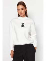 Trendyol Bluza w kolorze białym rozmiar: XL. Białe bluzy Trendyol, xl, bez wzorów, bez kaptura. Za 66.16 zł.