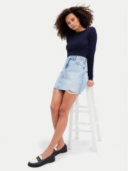 Gap Bluzka 540606-00 Granatowy Regular Fit. Niebieskie bluzki GAP, m, bez wzorów, z bawełny, bez kołnierzyka, bez ramiączek. Za 99.99 zł.