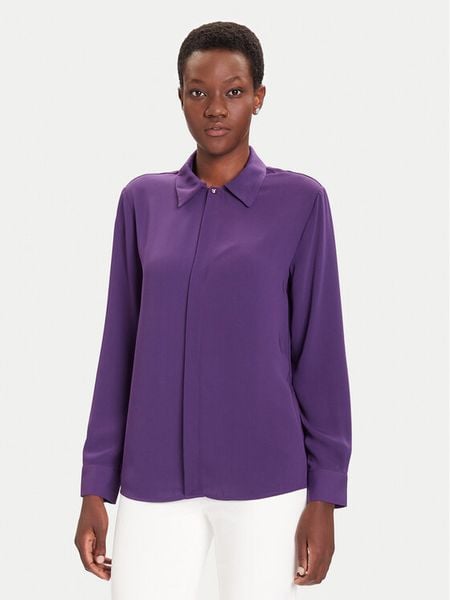 Liu Jo Koszula MF5147 T4241 Fioletowy Regular Fit. Fioletowe koszule Liu Jo, bez wzorów, z syntetyku, bez kołnierzyka, bez ramiączek. Za 589.99 zł.