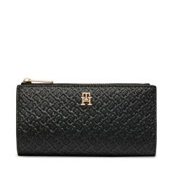 Portfel Tommy Hilfiger. Czarne portfele Tommy Hilfiger, bez wzorów. Za 289.99 zł.