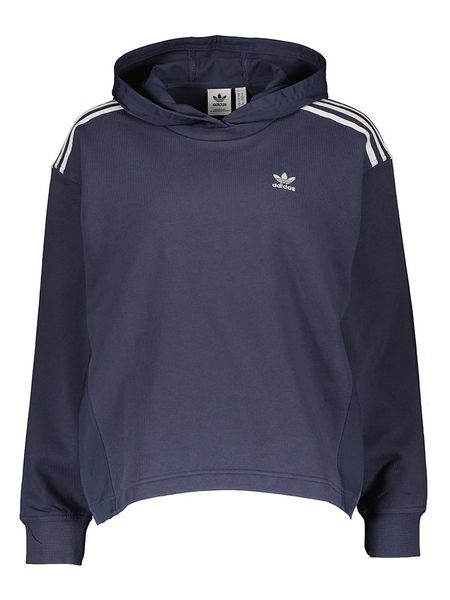 Adidas Bluza w kolorze granatowym rozmiar: 32. Niebieskie bluzy adidas, bez wzorów, bez ramiączek, z kapturem. Za 100.75 zł.
