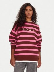 Roxy Bluza Strictly Stripes ERJFT05004 Różowy Oversize. Czerwone bluzy Roxy, m, bez wzorów, z bawełny, bez ramiączek, bez kaptura. Za 299.99 zł.