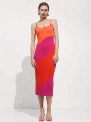 Mango Sukienka letnia Moimoi 77000381 Kolorowy Slim Fit. Sukienki Mango, s, bez wzorów, z syntetyku, bez kołnierzyka, bez ramiączek. Za 119.99 zł.