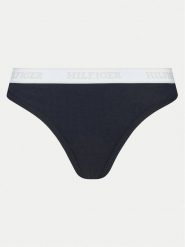 Tommy Hilfiger Stringi UW0UW05539 Granatowy. Niebieskie stringi Tommy Hilfiger, bez wzorów, z bawełny. Za 59.99 zł.