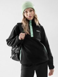 Siroko Bluza polarowa "Stowe-W" w kolorze czarno-miętowym rozmiar: XL. Czarne bluzy bez kaptura SIROKO, xl, bez wzorów, z materiału, bez kaptura. Za 158.47 zł.