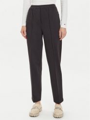 Tommy Hilfiger Spodnie materiałowe WW0WW43633 Czarny Straight Fit. Czarne spodnie materiałowe Tommy Hilfiger, bez wzorów, z materiału. Za 349.99 zł.