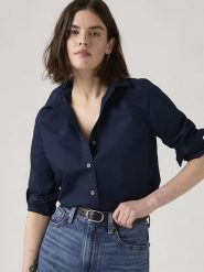 Levi's Koszula w kolorze granatowym rozmiar: S. Niebieskie koszule Levi's, s, bez wzorów, z bawełny, bez kołnierzyka, bez ramiączek. Za 119.95 zł.