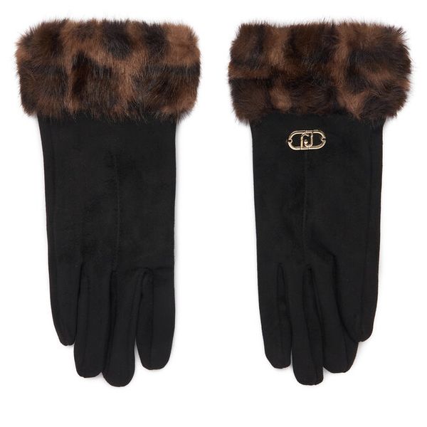 Rękawiczki Liu Jo. Czarne rękawiczki Liu Jo, bez wzorów, z dzianiny. Za 199.99 zł.