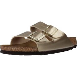 Klapki damskie Birkenstock Arizona BS. Szare klapki Birkenstock, bez wzorów, z materiału, bez obcasa, bez zapięcia. Za 339.00 zł.