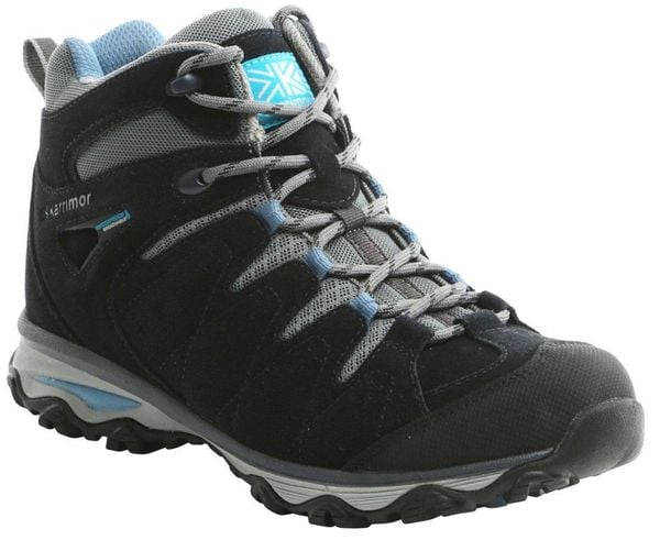 Buty turystyczne damskie Karrimor Rona Mid. Niebieskie buty trekkingowe Karrimor, z materiału, bez zapięcia. Za 269.99 zł.