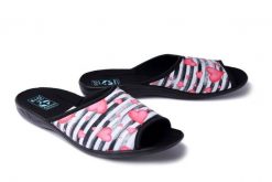 ADANEX SAK1VD SARA 27987 czerwony/czarny, klapki damskie. Czerwone klapki Adanex, bez wzorów, bez obcasa, bez zapięcia. Za 59.99 zł.