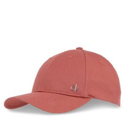 Czapka z daszkiem Calvin Klein. Brązowe czapki z daszkiem Calvin Klein, bez wzorów. Za 109.99 zł.