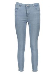 ONLY Dżinsy - Skinny fit - w kolorze błękitnym rozmiar: S/L30. Niebieskie jeansy ONLY, l, z aplikacjami, z bawełny, klasyczne, z podwyższonym stanem. Za 105.88 zł.