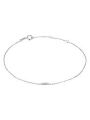 DIA DIAMONDS Srebrna bransoletka z diamentami rozmiar: onesize. Szare bransoletki DIA DIAMONDS, z diamentem, srebrne. Za 149.31 zł.