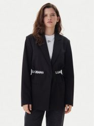 Karl Lagerfeld Jeans Marynarka B1W14024 Czarny Regular Fit. Czarne marynarki i żakiety Karl Lagerfeld Jeans, s, bez wzorów, z jeansu, bez ramiączek. Za 1,009.00 zł.