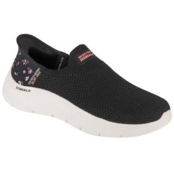 Buty sportowe Sneakersy damskie, Slip-Ins: GO WALK Flex - Sunset Rose. Czarne buty sportowe lifestyle Skechers, bez wzorów, sportowe, bez zapięcia. Za 349.99 zł.