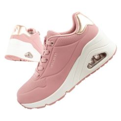 Buty sportowe damskie Skechers Uno Wedge-Hi Steps. Czerwone buty treningowe Skechers, bez wzorów, z materiału, bez zapięcia. Za 293.45 zł.