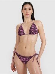 4F Góra od bikini damska - fioletowa L. Fioletowe bikini 4f, bez wzorów, z elastanu, eleganckie. W wyprzedaży za 39.99 zł.