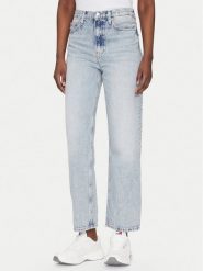 Tommy Jeans Jeansy Layla DW0DW20593 Niebieski Straight Fit. Niebieskie jeansy Tommy Jeans, bez wzorów, z bawełny. Za 319.99 zł.