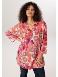 Aniston Bluzka w kolorze różowym rozmiar: 44. Różowe bluzki Aniston, bez wzorów, z wiskozy, bez kołnierzyka, bez ramiączek. Za 173.99 zł.