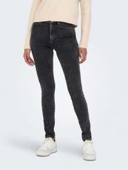 ONLY Dżinsy - Slim fit - w kolorze czarnym rozmiar: XS/L32. Czarne jeansy ONLY, l, z aplikacjami, klasyczne, z podwyższonym stanem. Za 70.57 zł.