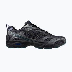 Buty Mizuno MXR odyssey gray/black/deep teal. Szare buty do biegania Mizuno, bez wzorów, bez zapięcia, do biegania. Za 489.99 zł.