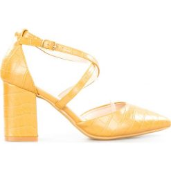 Sandały retro wężowe kamelowe-36. Sandały Inna, bez wzorów, z materiału, eleganckie, bez obcasa, na obcasie, bez zapięcia. W wyprzedaży za 76.50 zł.