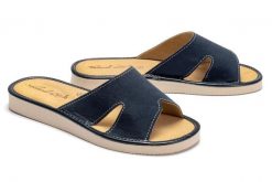 METEOR 118 BOHO granat, kapcie damskie. Niebieskie kapcie Meteor, bez wzorów. Za 44.99 zł.