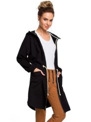 Made of emotion Parka w kolorze czarnym rozmiar: S/M. Czarne płaszcze Made Of Emotion, m, bez wzorów, bez kaptura. Za 101.47 zł.