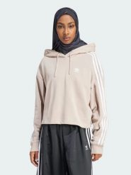 Adidas Bluza w kolorze beżowym rozmiar: S. Brązowe bluzy adidas, s, bez wzorów, z kapturem. Za 126.75 zł.