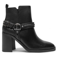 Botki Aldo. Czarne botki Aldo, bez wzorów, bez obcasa, na słupku, bez zapięcia. Za 309.99 zł.