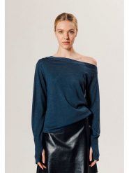 Rodier Wełniany sweter w kolorze niebieskim rozmiar: XL. Niebieskie swetry Rodier, xl, bez wzorów, z wełny, klasyczne, bez ramiączek. Za 235.50 zł.