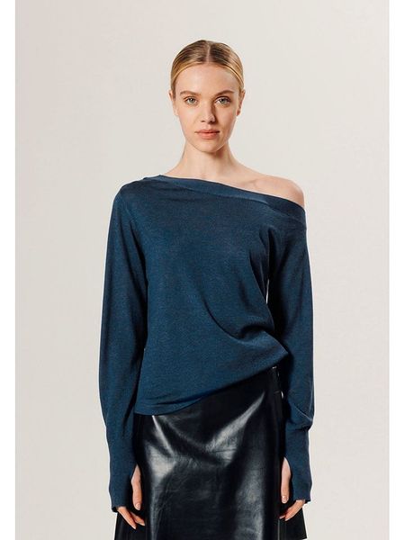 Rodier Wełniany sweter w kolorze niebieskim rozmiar: XL. Niebieskie swetry Rodier, xl, bez wzorów, z wełny, klasyczne, bez ramiączek. Za 331.46 zł.