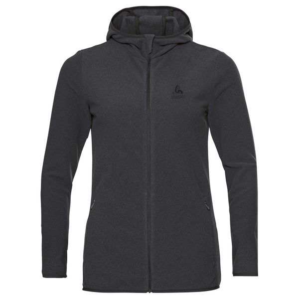 Bluza z kapturem damska Odlo Roy Mid Layer Hoody Full Zip. Czarne bluzy ODLO, l, bez wzorów, z kapturem, trekkingowe. Za 291.99 zł.