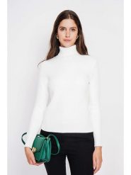 ASSUILI Golf w kolorze białym rozmiar: 38. Białe swetry Assuili, bez wzorów, klasyczne, bez ramiączek. Za 148.61 zł.