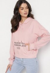 Różowa Casualowa Bluza z Kapturem i Kieszonką Zelotia. Czerwone bluzy Born2be, l, bez wzorów, z jeansu, casualowe, bez ramiączek, z kapturem. W wyprzedaży za 55.24 zł.