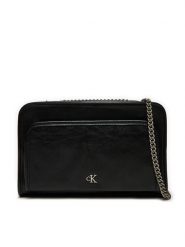 Calvin Klein Jeans Torebka Utility Dbl Zip Camera Bag25 K60K613046 Czarny. Czarne listonoszki Calvin Klein Jeans, bez wzorów, z jeansu, bez dodatków. Za 569.99 zł.