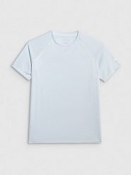 4F Koszulka sportowa w kolorze błękitnym rozmiar: M. Niebieskie t-shirty sportowe 4f, m, bez wzorów, z materiału, bez ramiączek, outdoorowe. Za 55.95 zł.