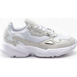 Sneakersy skórzane białe Adidas Falcon W B28128 - biały. Białe buty sportowe lifestyle adidas, bez wzorów, sportowe, bez zapięcia. Za 399.99 zł.