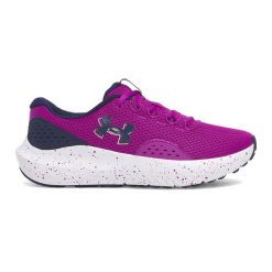 Buty do biegania damskie Under Armour Charged Surge 4. Fioletowe buty do biegania Under Armour, bez wzorów, bez zapięcia, do biegania. Za 189.99 zł.