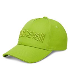 Czapka z daszkiem Just Cavalli. Zielone czapki z daszkiem Just Cavalli, bez wzorów. Za 179.99 zł.