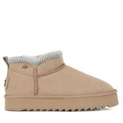Śniegowce MEXX. Brązowe śniegowce Mexx, bez wzorów, bez zapięcia. Za 299.99 zł.