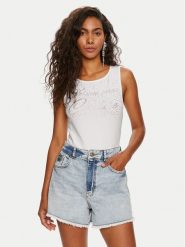 Versace Jeans Couture Body 76HAM6A4 Biały Slim Fit. Białe body i gorsety Versace Jeans Couture, bez wzorów, z bawełny, bez ramiączek. Za 409.99 zł.