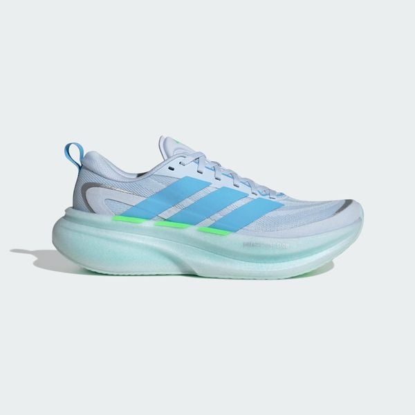 Buty do biegania Supernova Glide. Niebieskie buty do biegania adidas, bez wzorów, z gumy, bez zapięcia, do biegania. Za 569.00 zł.