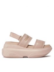 Liu Jo Sandały June Sandal 09 BA4029 EX014 Różowy. Czerwone sandały Liu Jo, bez wzorów, ze skóry, bez obcasa, na koturnie, bez zapięcia. Za 939.99 zł.