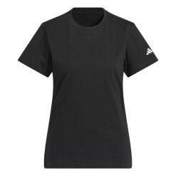 Koszulka damska adidas Blank. Czarne t-shirty sportowe adidas, bez wzorów, bez ramiączek, na golfa. Za 160.50 zł.