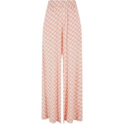 Damskie spodnie z wiskozy Urban Classics. Czerwone spodnie sportowe Urban Classics, bez wzorów, z wiskozy, długie. Za 160.50 zł.